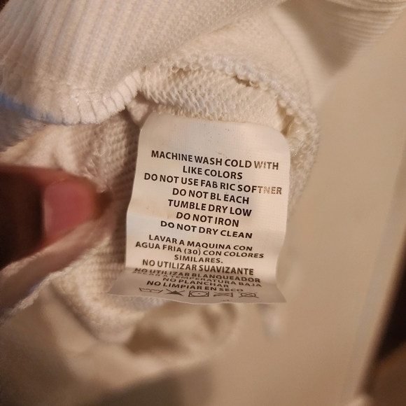 Bebe Neon Lites Logo Pullover Hoodie Sz 2X White Thumbholes NWT(2 tiny blk dots) - Picture 10 of 13